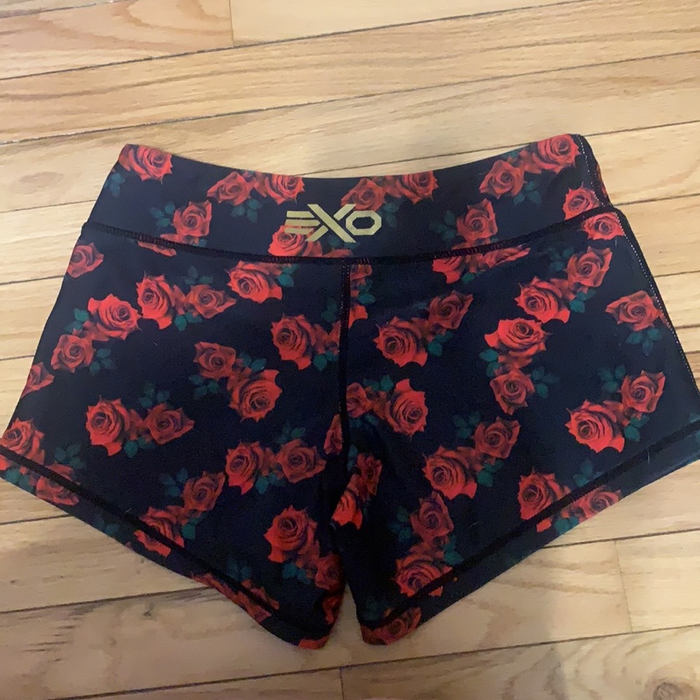 EXO red rose shorts- size small